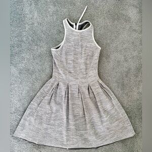 euc Lululemon womens grey mix sleeveless stretchy fit flare cute knee dress 6 S